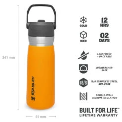 Stanley - Iceflow Flip Straw Water Bottle - Bouteille Isotherme -Camping Équipement Boutique stanley iceflow flip straw water bottle bouteille isotherme detail 4