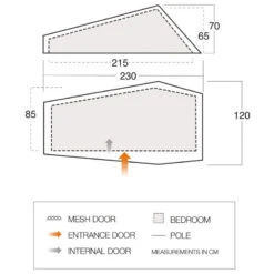 Vango - F10 Neon UL 1 - Tente 1 Place -Camping Équipement Boutique vango f10 neon ul 1 tente 1 place detail 2