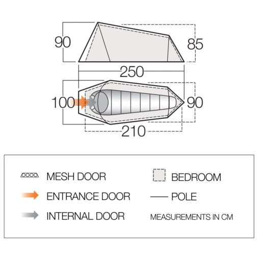 Vango - Soul 100 - Tente 1 Place -Camping Équipement Boutique vango soul 100 tente 1 place detail 2